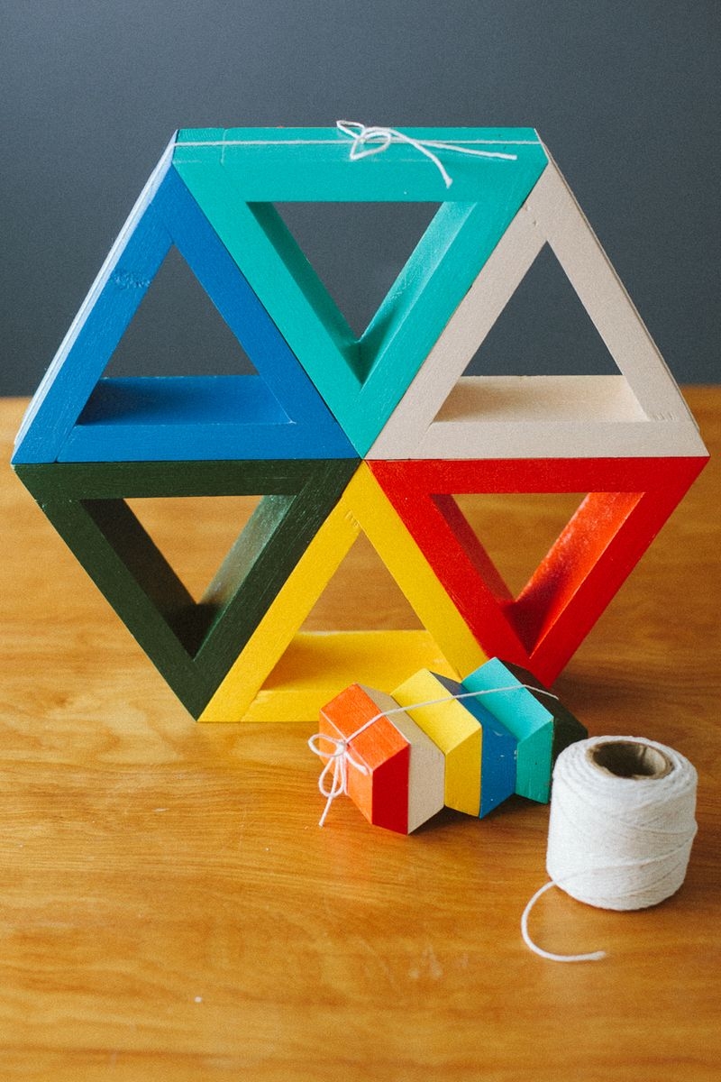 DIY Triangle Shelves