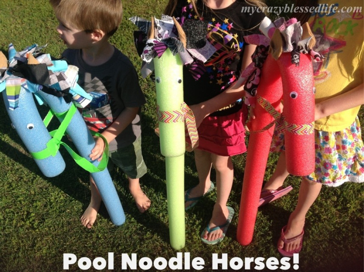 Pool noodle horses