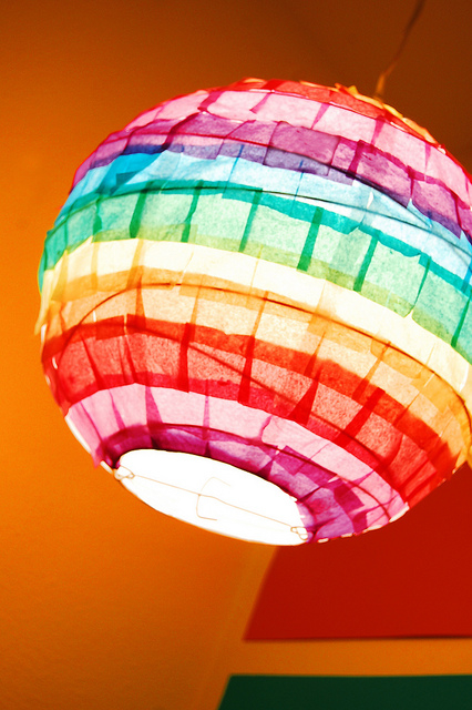 Rainbow bright paper lantern Rainbow bright paper lantern