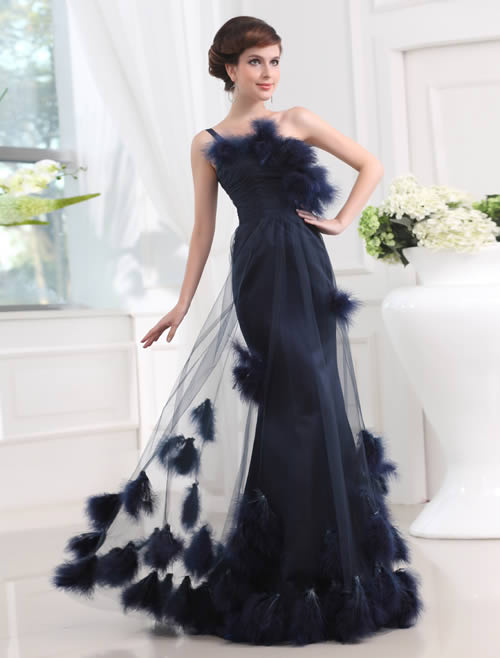 Black Gown with White Sheath
