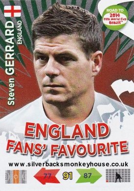 Steven Gerrard of England sports card Steven Gerrard of England sports card