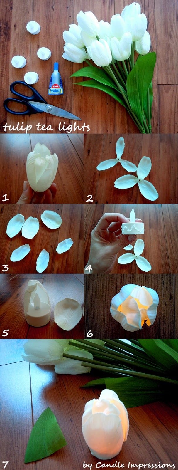 DIY Tulip Tea Lights