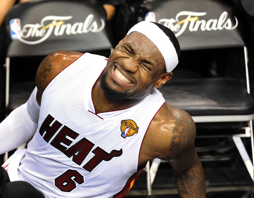 Lebron griminess, pain 