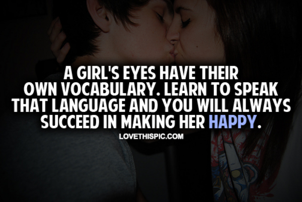A Girl's Eyes Have Their Own Vocabulary