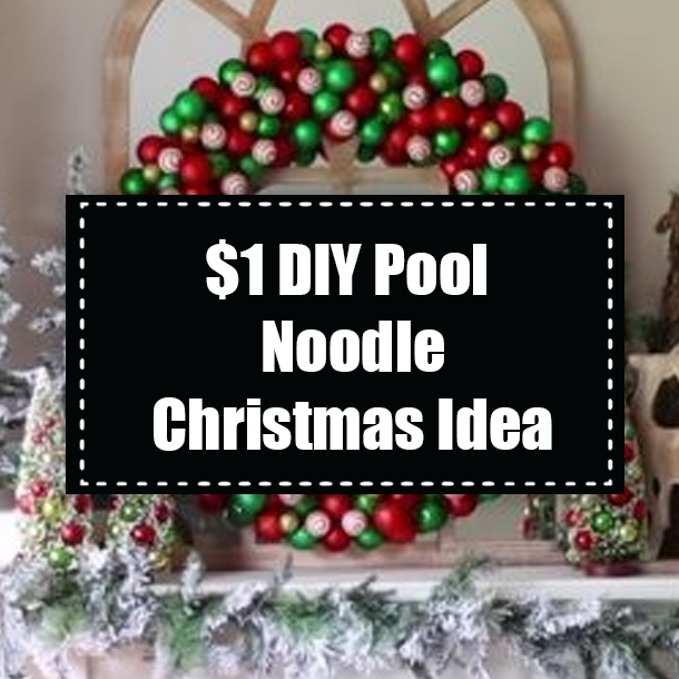 $1 DIY Pool Noodle Christmas Idea