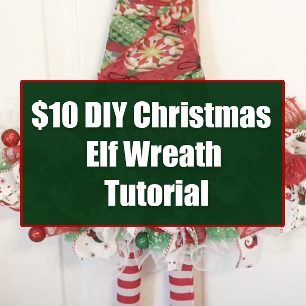 $10 DIY Christmas Elf Wreath Tutorial