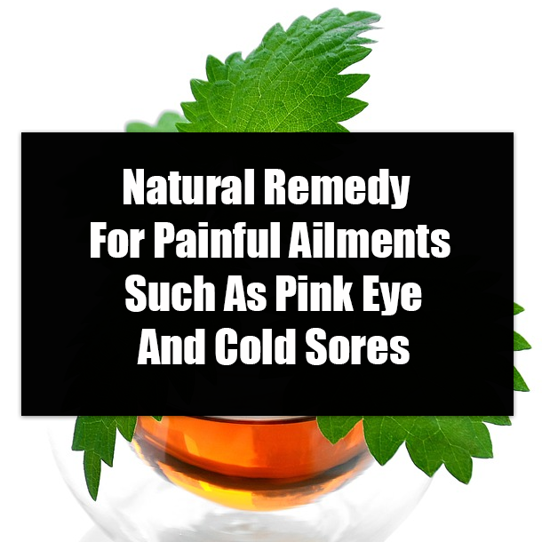 Natural Remedy For Painful Ailments Such As Pink Eye And Cold Sores