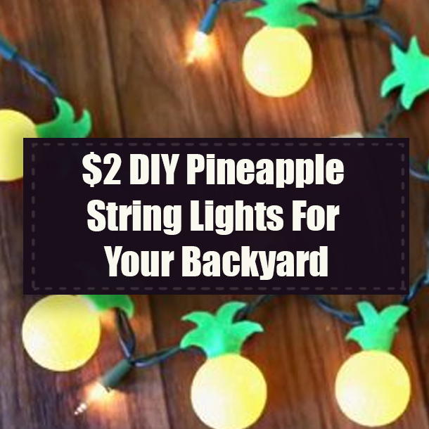 $2 DIY Pineapple String Lights For Your Backyard