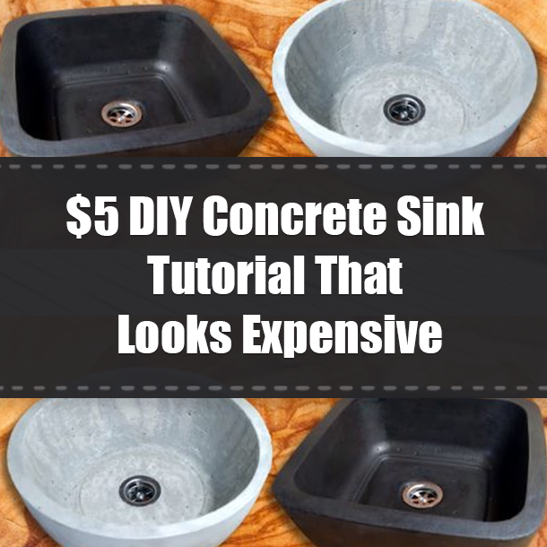 $5 DIY Concrete Sink Tutorial That Looks Expensive
