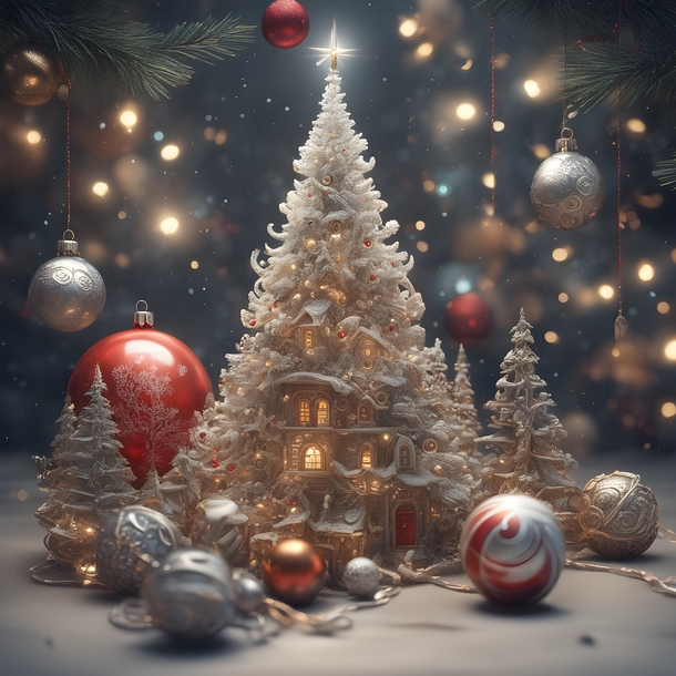 10 Beautiful Christmas Tree Ai Art Pictures You Will Love - picture 10
