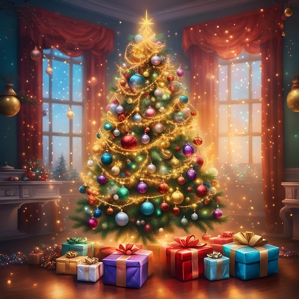 10 Beautiful Christmas Tree Ai Art Pictures You Will Love - picture 12