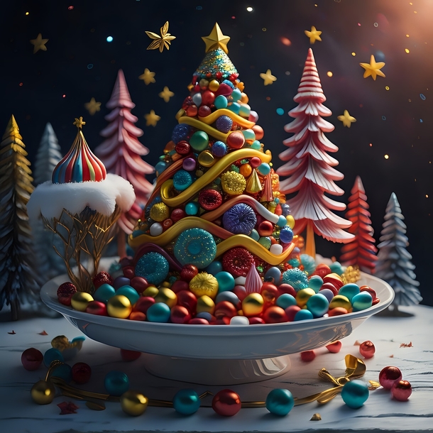 10 Beautiful Christmas Tree Ai Art Pictures You Will Love - picture 2