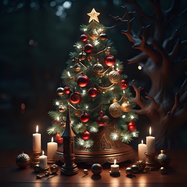 10 Beautiful Christmas Tree Ai Art Pictures You Will Love - picture 3