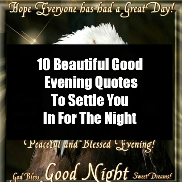 10 Beautiful Good Evening Quotes To Settle You In For The Night