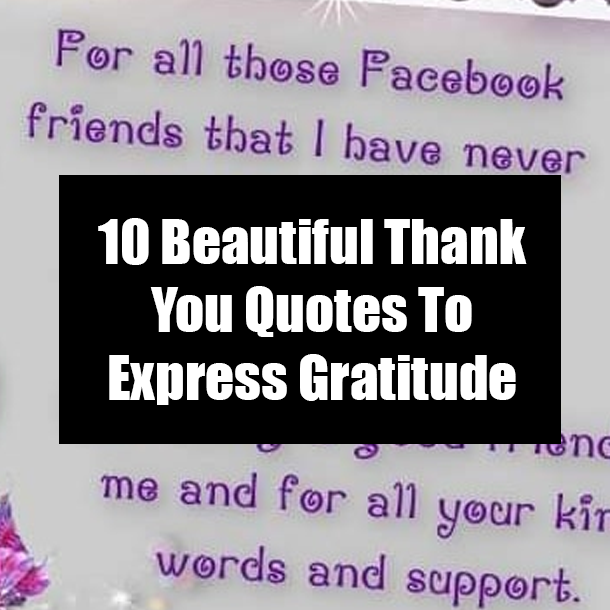 10 Beautiful Thank You Quotes To Express Gratitude