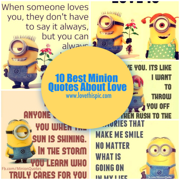 10 Best Minion Quotes About Love