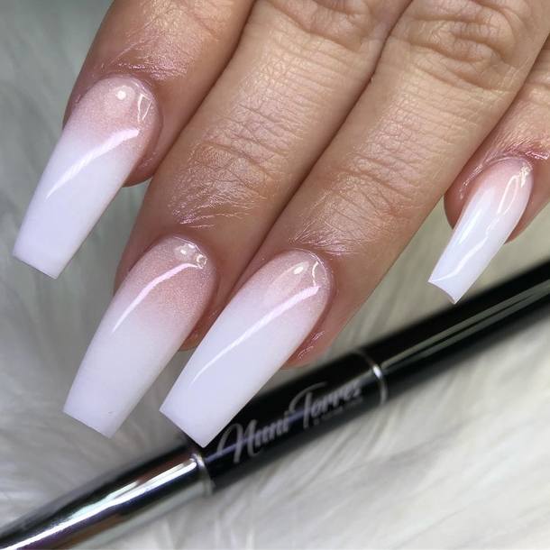 10 Best White Coffin Nail Designs For 2023 - picture 2