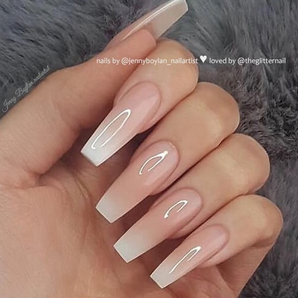 10 Best White Coffin Nail Designs For 2023 - picture 4