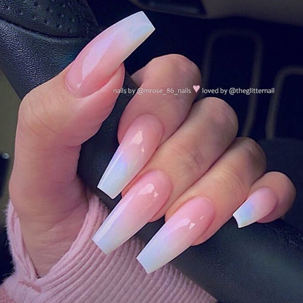 10 Best White Coffin Nail Designs For 2023 - picture 7