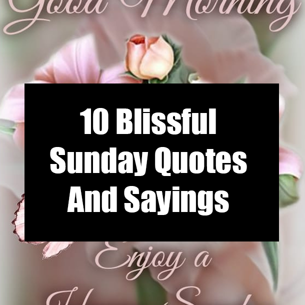 10 Blissful Sunday Quotes And Sayings