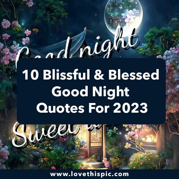 10 Blissful & Blessed Good Night Quotes For 2023