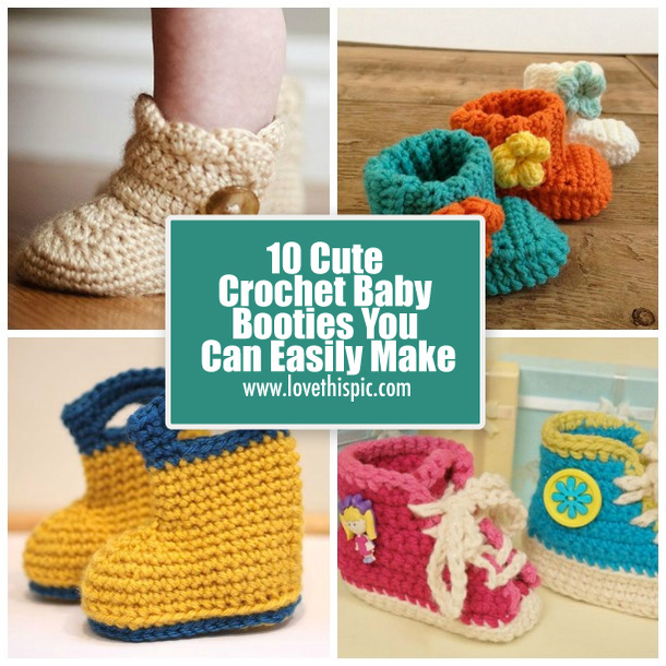 10 Cute Crochet Baby Booties You Can Easily Make