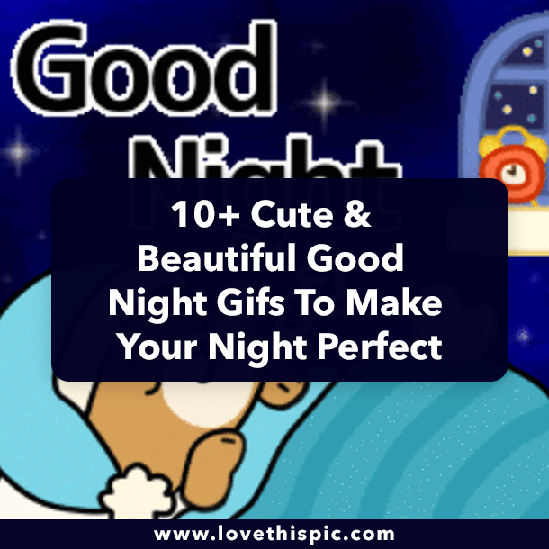 10+ Cute & Beautiful Good Night Gifs To Make Your Night Perfect