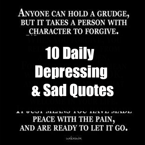 10 Daily Depressing & Sad Quotes