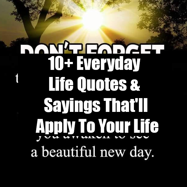 10+ Everyday Life Quotes & Sayings That'll Apply To Your Life