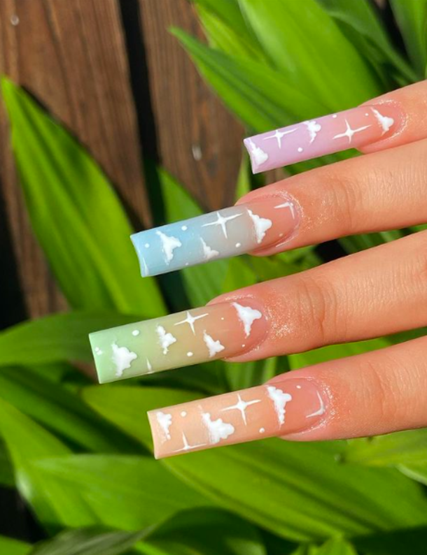 10+ Extra Cute & Fluffy Cloud Nails You Have To Try NOW - picture 7