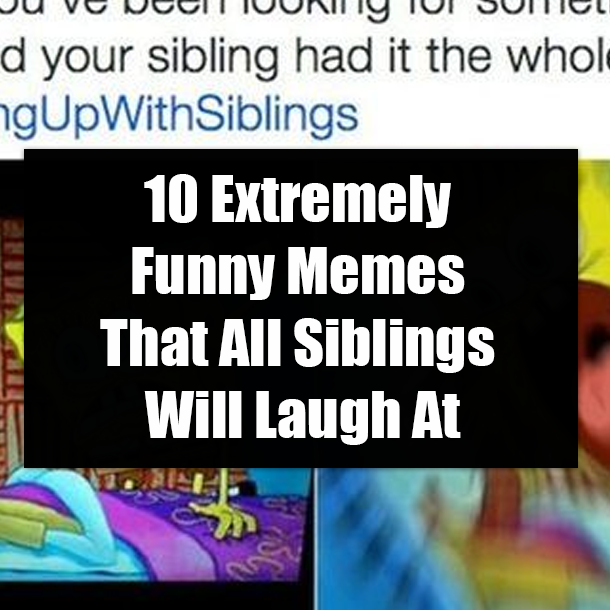 10 Extremely Funny Memes That All Siblings Will Laugh To