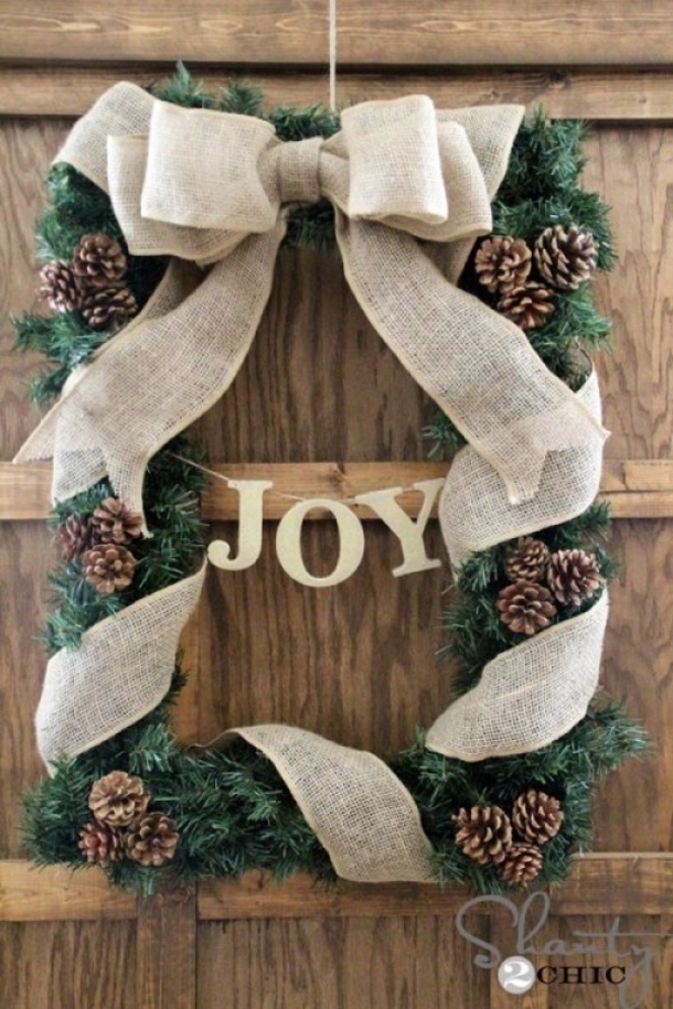 10 Farmhouse Christmas Wreath Ideas - picture 8