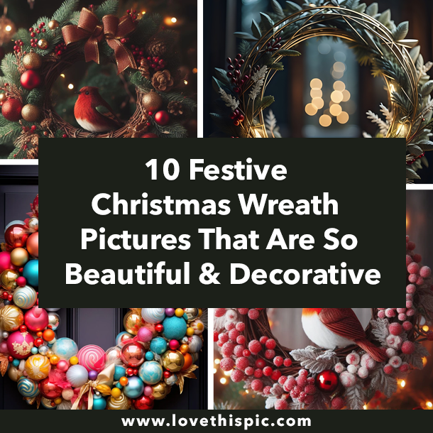 10 Festive Christmas Wreath Pictures That Are So Beautiful & Decorative