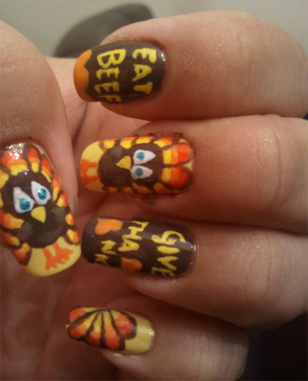 10 Festive Thanksgiving Nail Art Ideas - picture 6