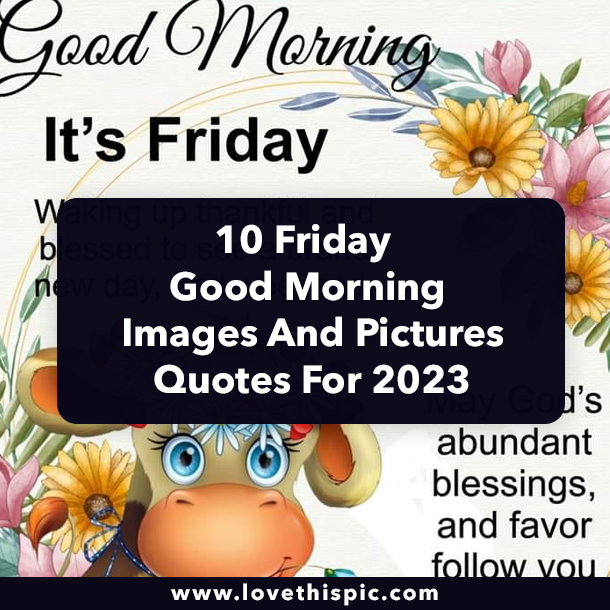 10 Friday Good Morning Images And Pictures Quotes For 2023