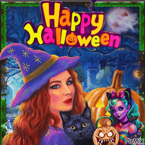 10 Fun & Colorful Happy Halloween Gif Greetings - picture 3