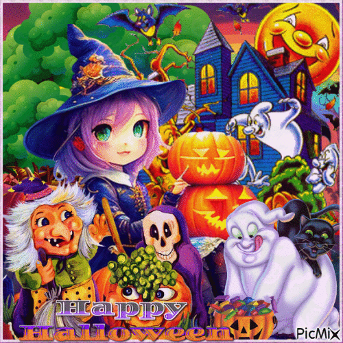 10 Fun & Colorful Happy Halloween Gif Greetings - picture 7