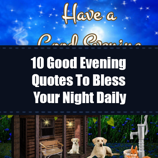 10 Good Evening Quotes To Bless Your Night Daily