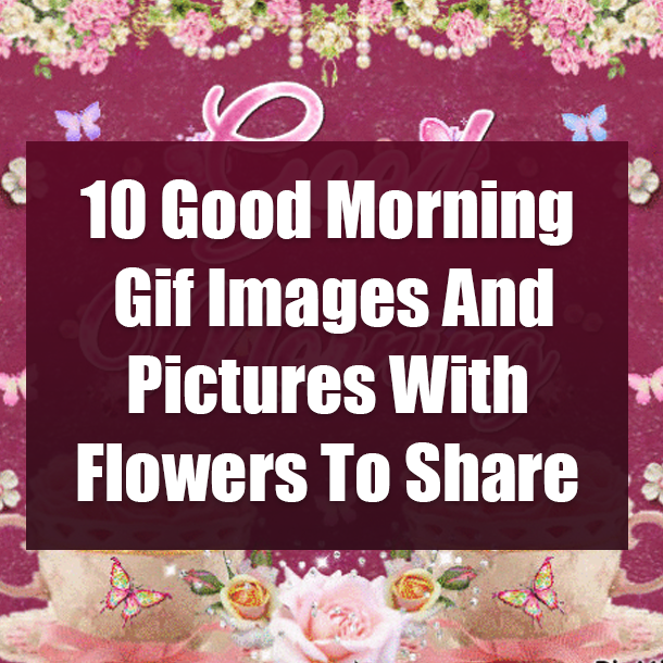 10 Good Morning Gif Images And Pictures With Flowers To Share