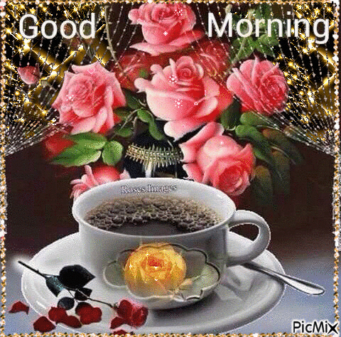 10 Good Morning Gif Images And Pictures With Flowers To Share - picture 3