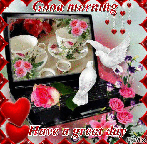 10 Good Morning Gif Images And Pictures With Flowers To Share - picture 6