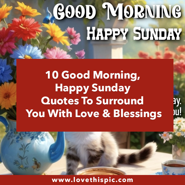 10 Good Morning, Happy Sunday Quotes To Surround You With Love & Blessings
