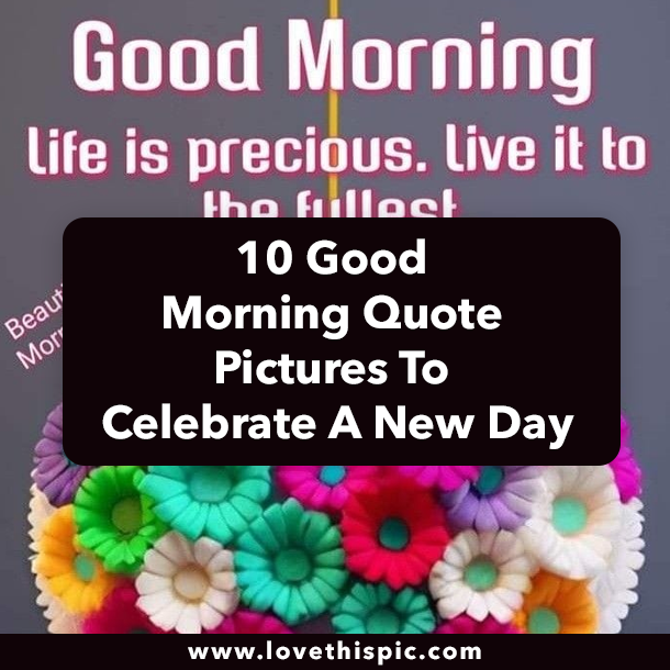 10 Good Morning Quote Pictures To Celebrate A New Day