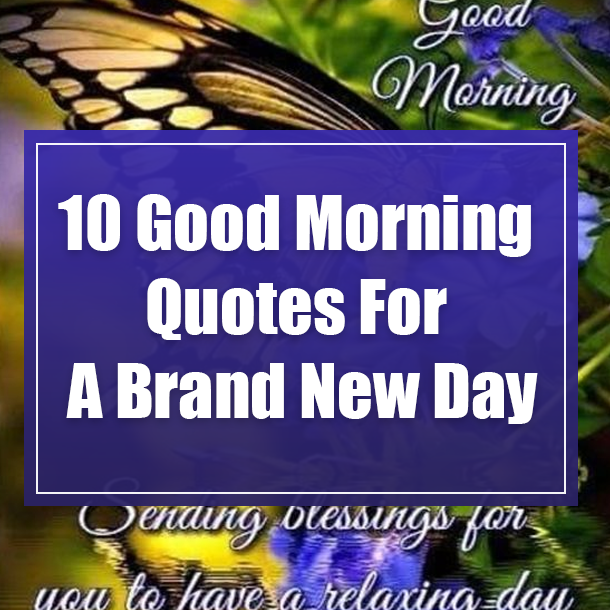 10 Good Morning Quotes For A Brand New Day