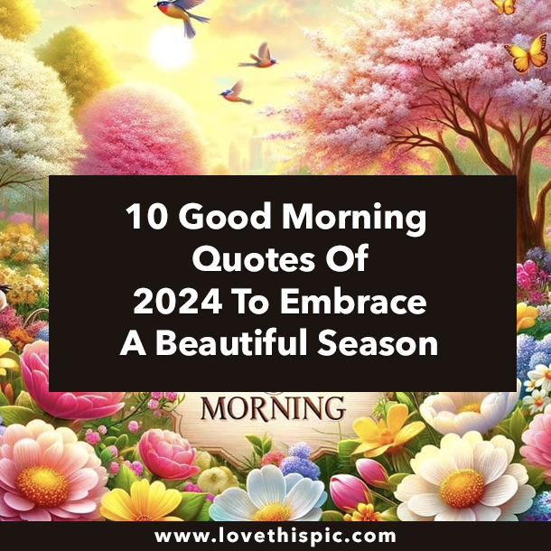 10 Good Morning Quotes Of 2024 To Embrace A Beautiful Season