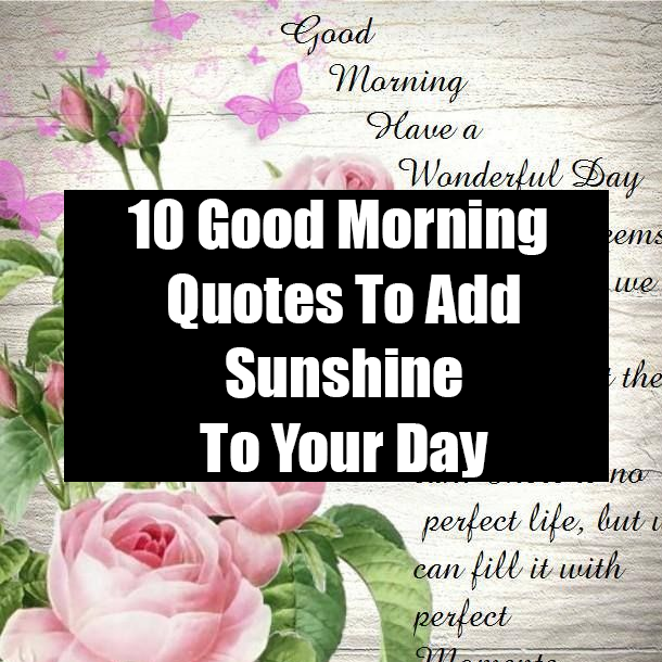 10 Good Morning Quotes To Add Sunshine To Your Day