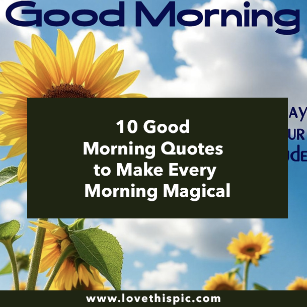 10 Good Morning Quotes to Make Every Morning Magical