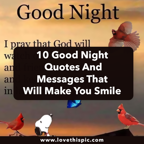 10 Good Night Quotes And Messages That Will Make You Smile