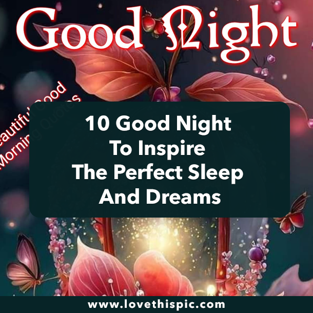 10 Good Night To Inspire The Perfect Sleep And Dreams