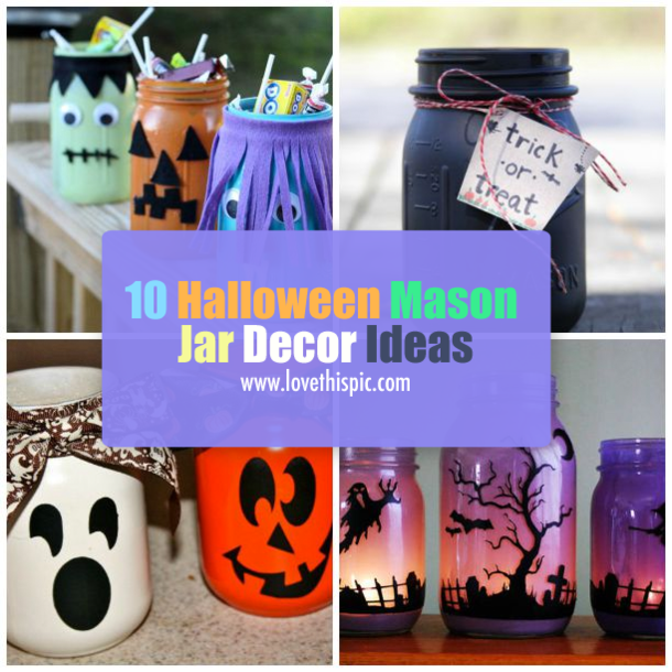 10 Halloween Mason Jar Decor Ideas